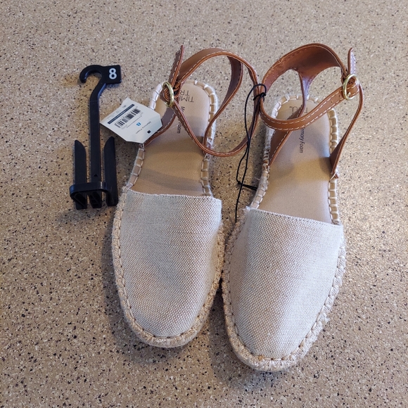 Time and Tru Shoes - Time and Tru slip on flat buckle summer shoe